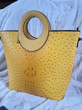 Yellow Le Miel Vegan Leather Handbag